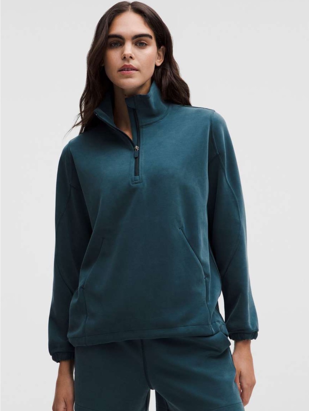 NWT!🍋🍋Lululemon Softstreme Half-Zip Long🍋🍋. Size X-Small. Color Indochine Blue.